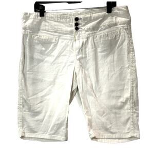 LEE Women's One True Fit Lower On The Waist White Capri Jeans Sz 14M